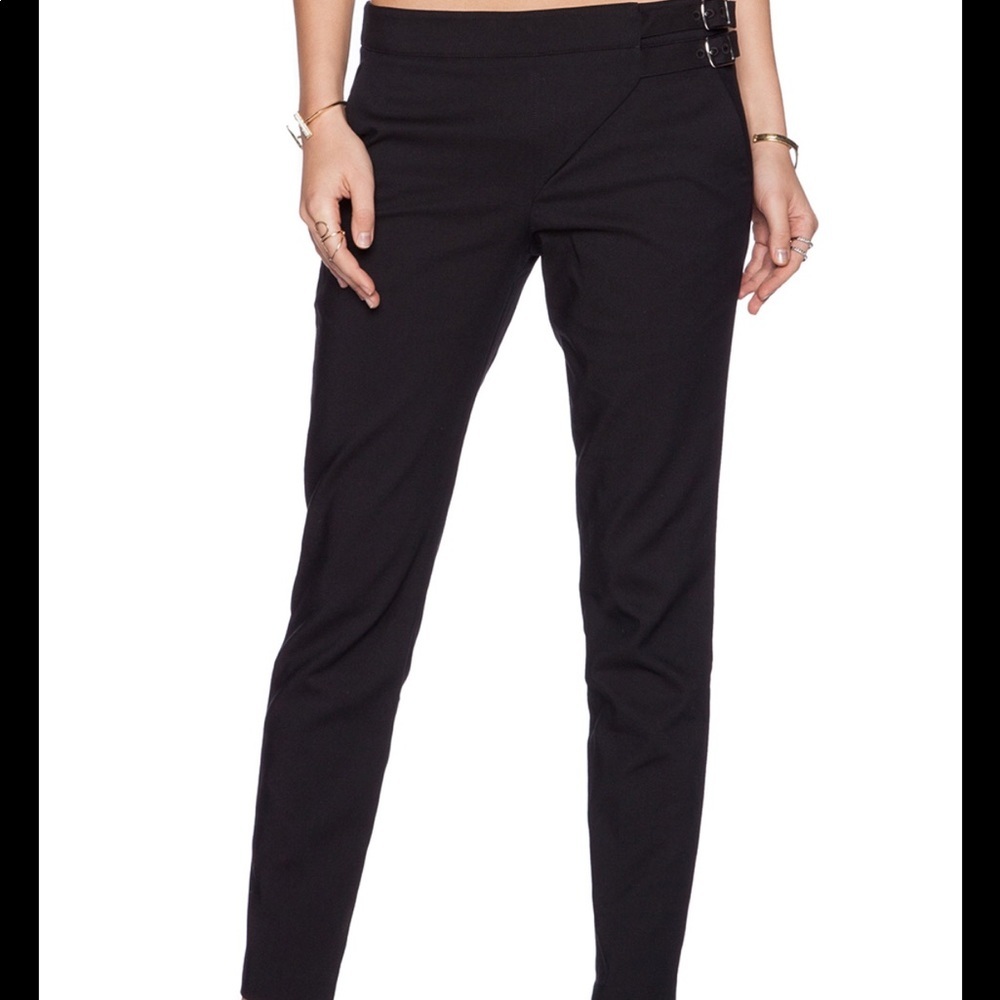 Tibi City Stretch Black Skinny Pants SZ 4